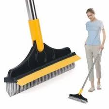 2 in 1 floor scrub brush with squeegee