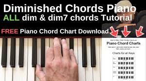 Diminished Chords Piano Diminished Chord Diminished 7th Chord Piano Tutorial