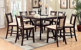 Our furniture includes pieces inspired by several different design most of our tables and chairs are made with red oak, quartersawn white oak or cherry. Cm3984pt 7 Pc Darby Home Co Wilburton Brent Ii Dark Cherry Finish Wood Faux Marble Insert Top Counter Height Dining Table Set