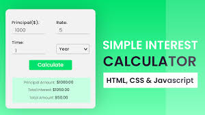 simple interest calculator html css