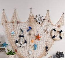nature fish net wall decoration with