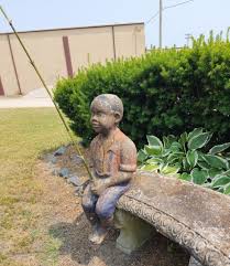 Boy Fishing Statue In Statues Lawn