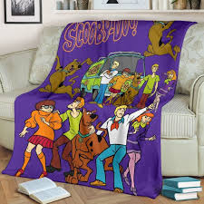 Scooby Doo Purple Fleece Blanket Gift
