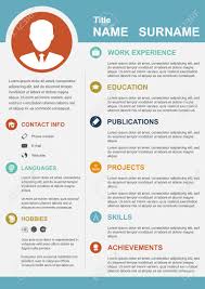 Infographic Template With Icons For Cv Personal Profile Resume