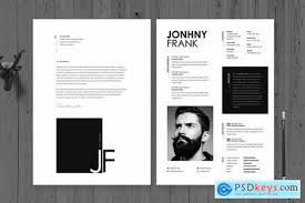 Black And White Resume Cv Template 38 Free Download