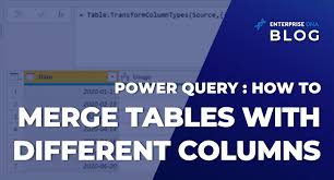 power query how to merge tables w
