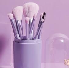 9pcs set purple color makeup brush