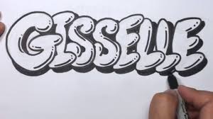 to draw graffiti letters write gisselle