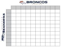 Denver Broncos Seattle Seahawks 2014 Printable Football