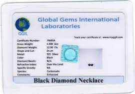 Bid4Assets.com > Auction Detail > (724168) 12 Carat Genuine Black Diamond  Necklace - GGIL Certificate -$1NR