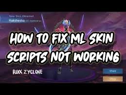 Jika kalian menerapkan cara ini, kalian harus siap menanggung. How To Fix Skin Scripts Not Working How To Make Scripts Work Again Mobile Legends Bang Bang Youtube