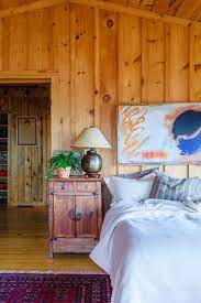 Cabin Interiors Wood Walls Bedroom