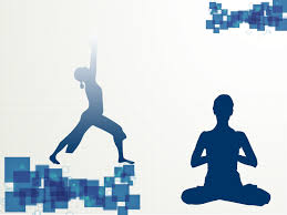 Yoga Sport Backgrounds Blue Sports Templates Free Ppt Grounds
