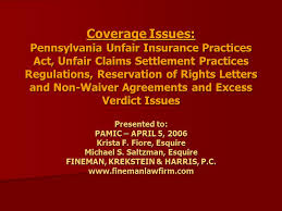 When an insurance company intentionally makes a lowball offer to a policyholder, it is acting in bad faith. Coverage Issues Pennsylvania Unfair Insurance Practices Act Unfair Claims Settlement Practices Regulations Reservation Of Rights Letters And Non Waiver Ppt Download