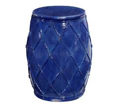 Ceramic Stool Outdoor Accent Table