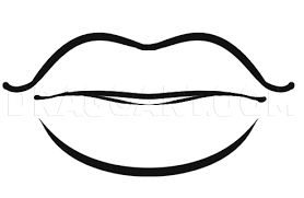 how to draw lips for kids step by step