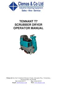 tennant t7 operator s manual pdf