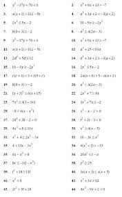 Solve Quadratic Inequalities Worksheets