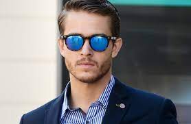 Blue Reflective Sunglasses