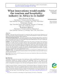 tourism and hospitality industry