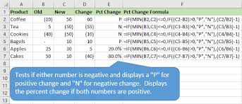 calculate percene change for