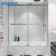 china bypass shower door frameless tub
