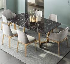 Dining Room Gold Finish Dining Table