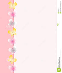 Spring Pink Butterfly Page Border Stock Illustration Illustration