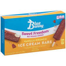 Blue Bunny No Sugar Added Ice Cream Bars gambar png