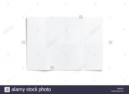 Blank White Folded Map Mockup Isolated Top View 3d