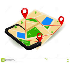 Mobile Gps Navigation Map And Pin Marker With Modern Digital