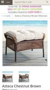 Pier One Ottoman And Cushion New For