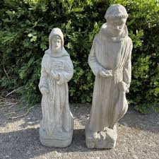 Concrete Religious Garden Statue Set