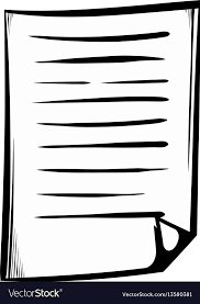 Lined Paper Icon Cartoon Royalty Free Vector Image