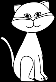 black and white black cat clip art