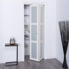 Off White Frosted Glass Closet Door