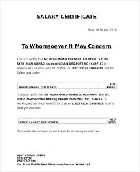 Free 16 Salary Certificate Examples Samples In Pdf Examples