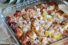 pineapple coconut sweet bread pudding