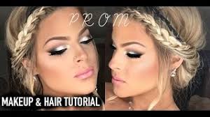 prom makeup and hair tutorial easy and
