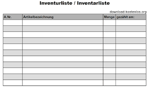 Tabelle drucken tabelle als pdf. Download Inventurliste Pdf Kostenlos Zum Ausdrucken