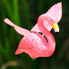 Pink Flamingo Garden Stakes Pink