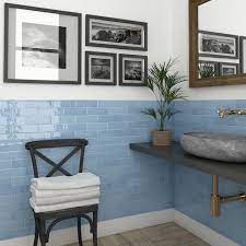 Village Azure Blue Wall Tiles Tiles