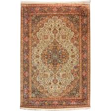 187cm oriental silk rug tapis persans