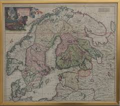 Upp ℹ️ karta över danmark, bilder och flagga. Lot Art Antik Graverad Karta Over Sverige Norge Och Danmark Av Justus Danckerts