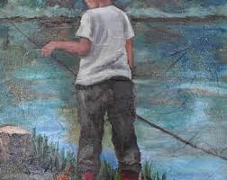 Αποτέλεσμα εικόνας για a child fishing paintings