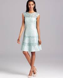 kay unger dress bonded lace in mint