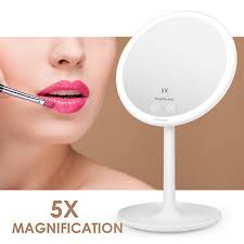 magnifying makeup mirror with led light