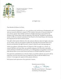catholic university letter