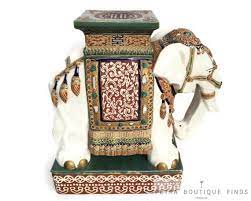 Sold Ceramic Elephant Garden Stool