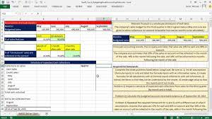 excel accounting schedule of expected